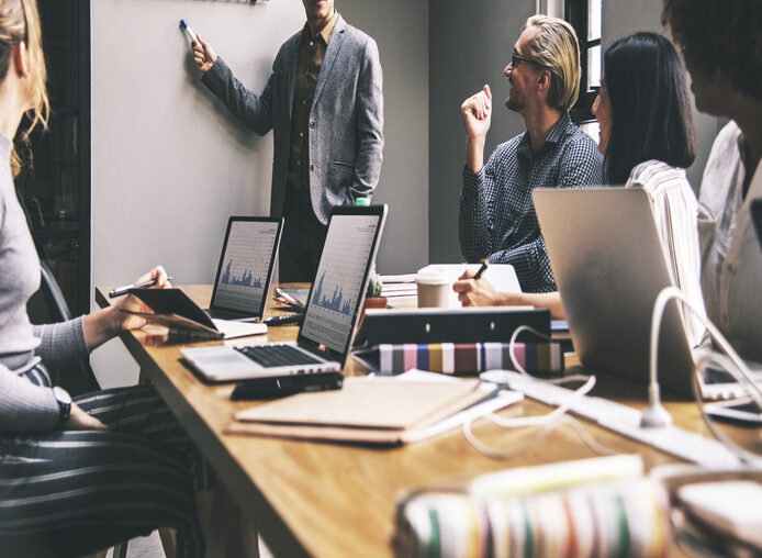 group of diverse people having a business meeting